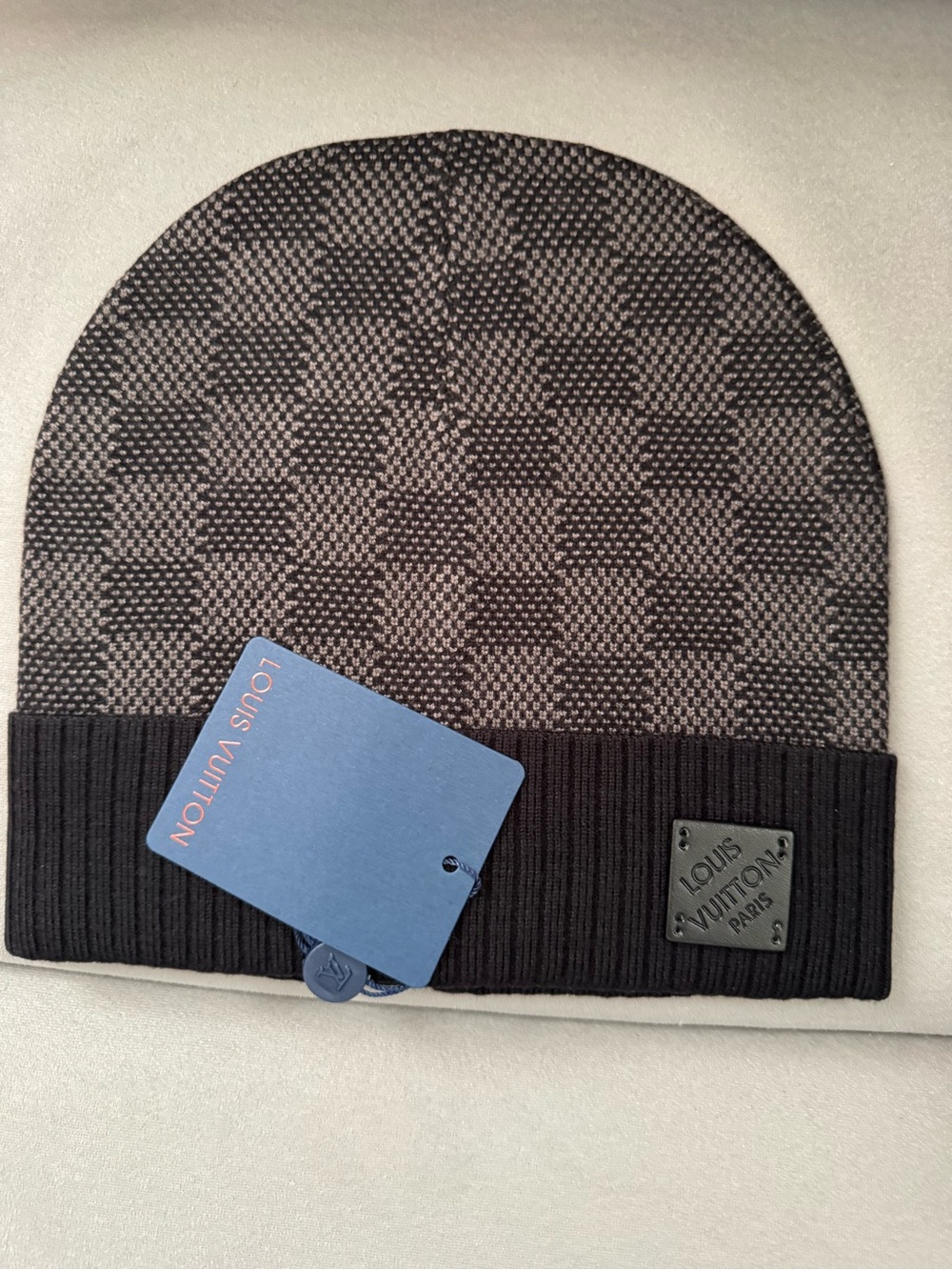 Dark Grey Luxury Brand Knit Beanie